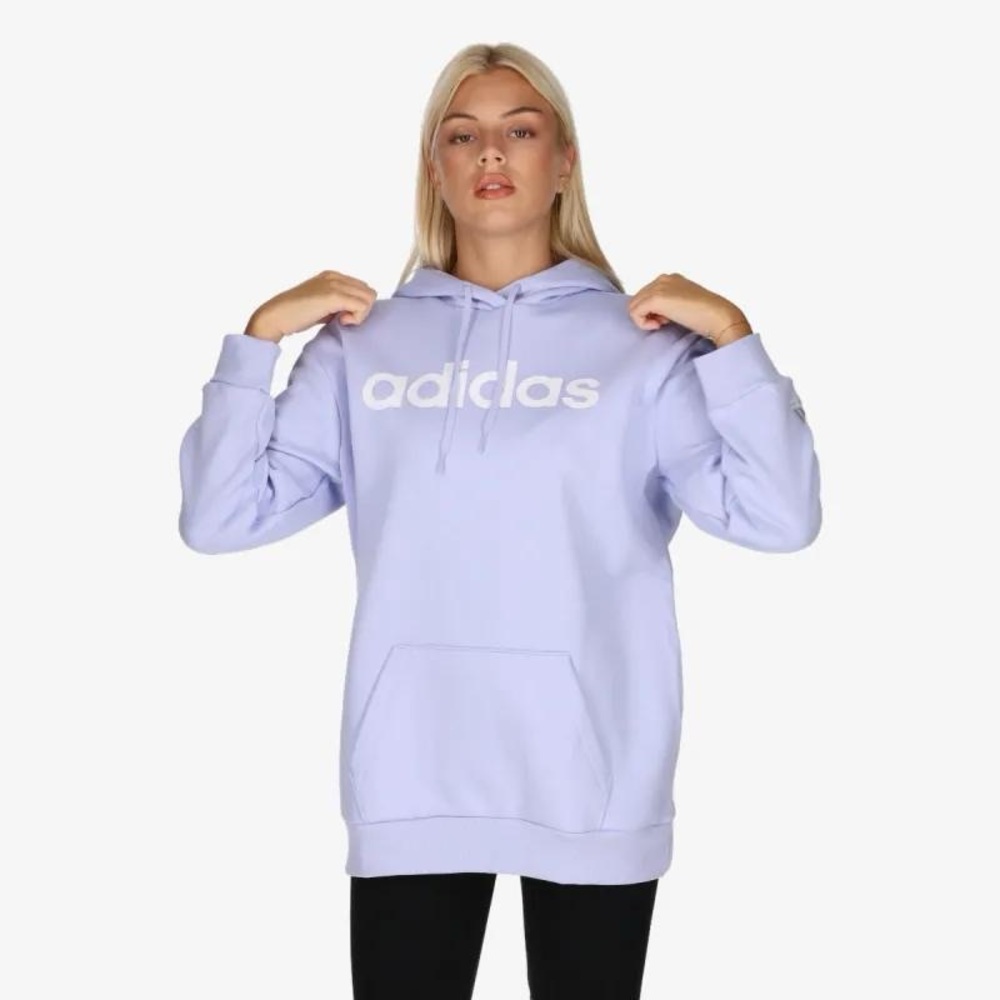 Adidas Women’s Oversized Hoodie Fleece Sweatshirt - Light Purple Size M